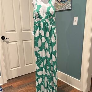 Diane Von Furstenberg for Target Green and White Jumpsuit